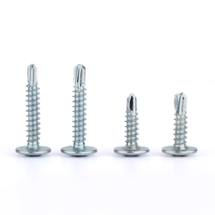 M4.2 M4.8 #8 #10 Zinc Plated Steel Wafer Truss Head Phillips Self Drilling Screw Sheet Metal Tek Screws Driller Roofing Screw
