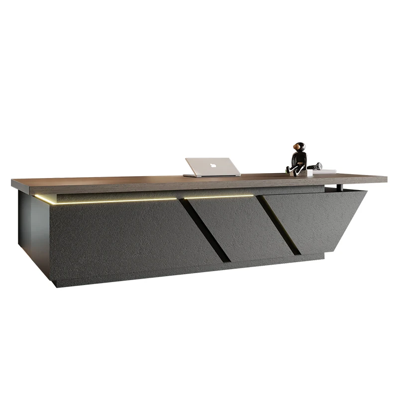Top selling Luxury Modern Commercial Furniture of Cabinet Executive CEO Office Desk and Three Drawers Wooden Desk