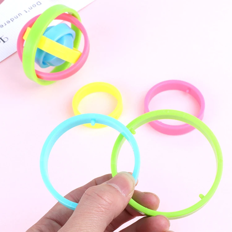 2021 new creative magic finger fight spinning top 360 rotation of finger ring sensory toy Finger Push round Toys