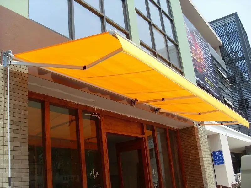 HOT Sale Black Metal Aluminum Alloy Frame Wall Mounted Sunshade Waterproof Retractable Outdoor Awning Manual for Patio Balcony