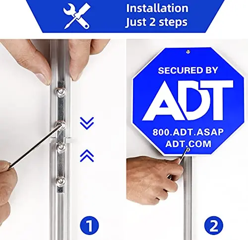 Securun Custom ADT знаки безопасности алюминиевый светоотражающий знак двора защита частной собственности