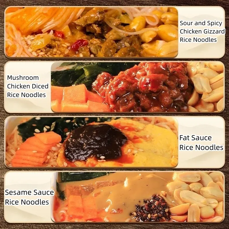 8 Minutes Instant Rice Noodle China Famous Shuanghui Brand 4 Flavors 125g Non Fried Instant Rice Noodles