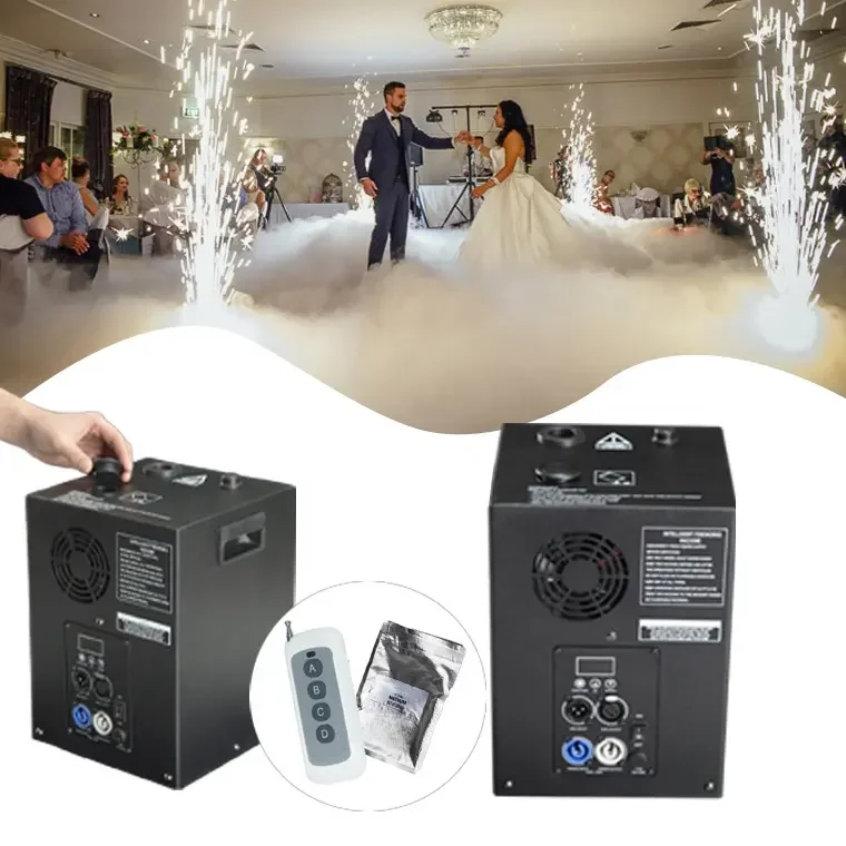 stage special effect Wireless DMX Control 600W Spark Fountain Machine Cold Fireworks for Wedding event concert light