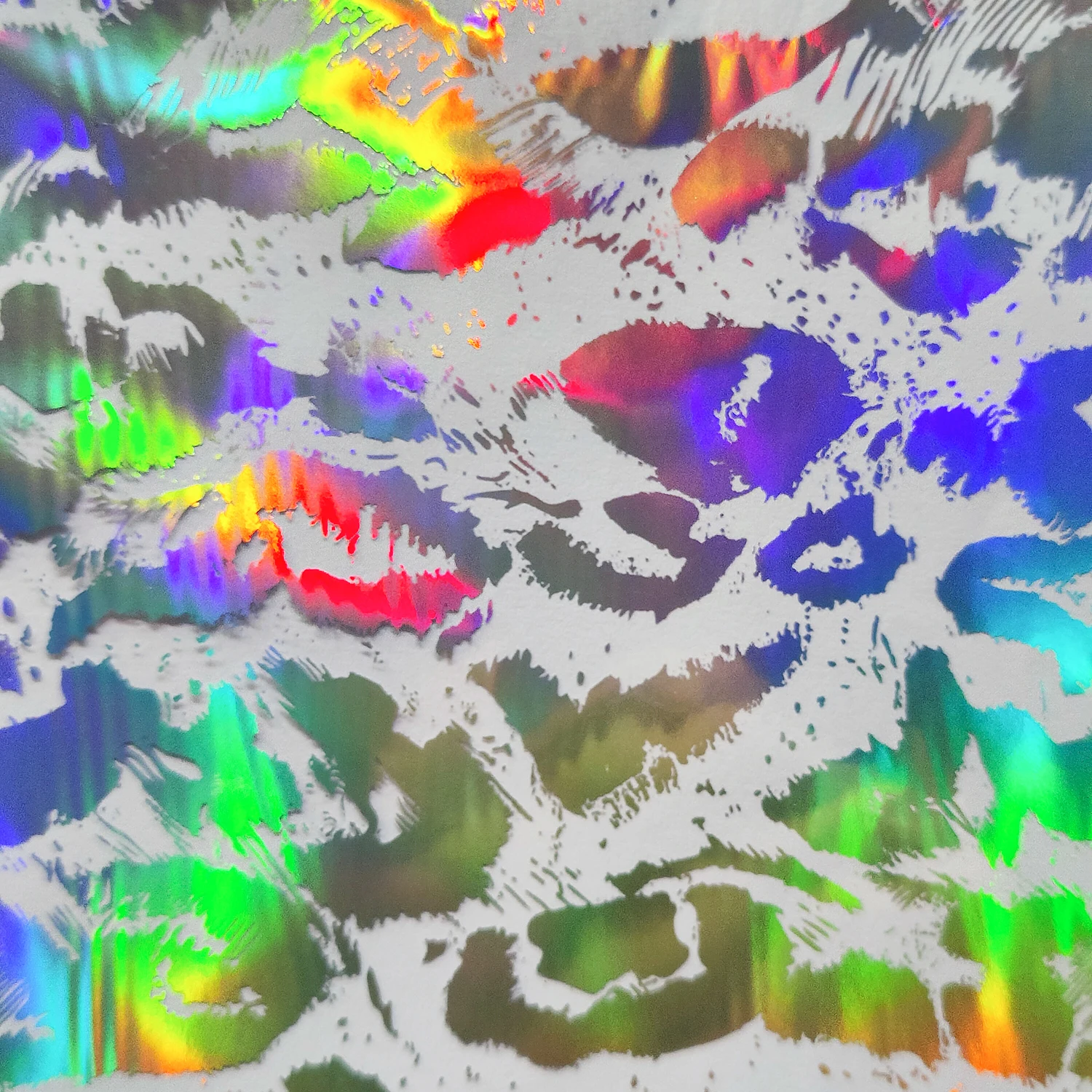 Custom shiny high quality holographic transparent foil PET hot stamp foil for HTV & fabric