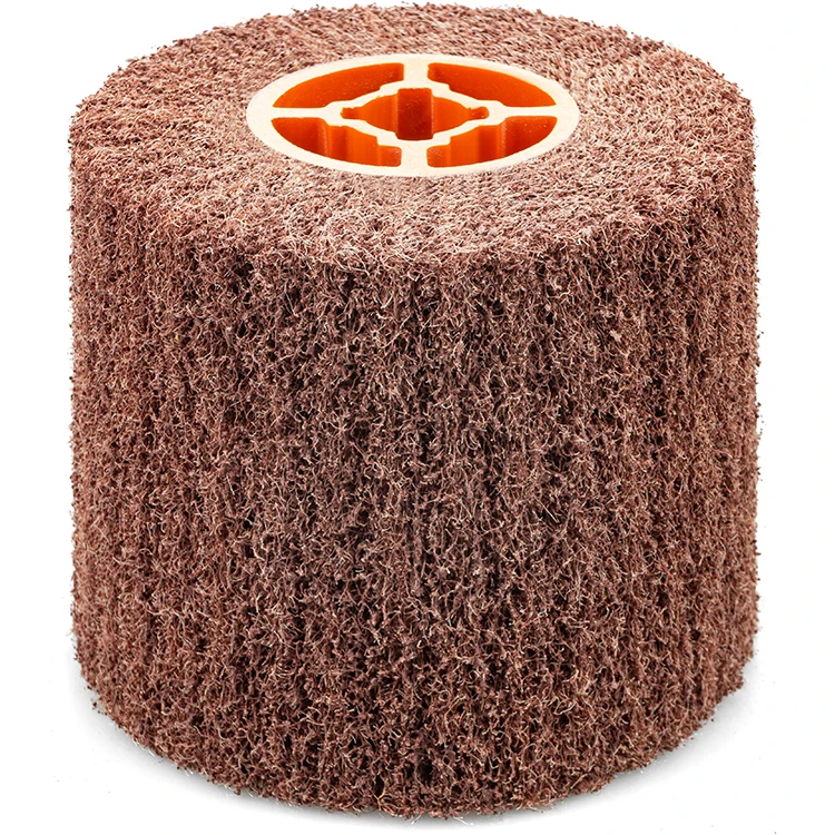 110 x 100 x19 mm Wire Drawing Burnishing Polishing Wheel Non-Woven Abrasive Flap Wheels For The Surface Treatment