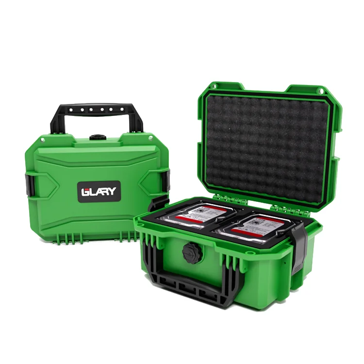 GLARY Hot Selling Hard Drive Holder case Box High Quality External Hard Drive case Travel Hard Drive case Box With Handle