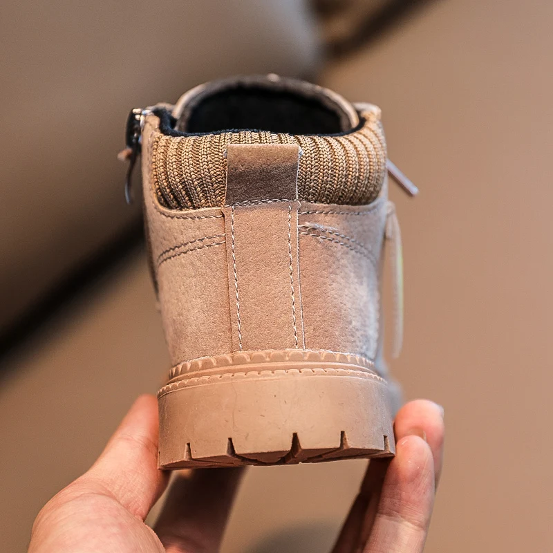 New 2023 Factory Winter Wholesale High Quality Leather Baby Boots Factory Customize High Top Low Prices Toddler Boy Shoes