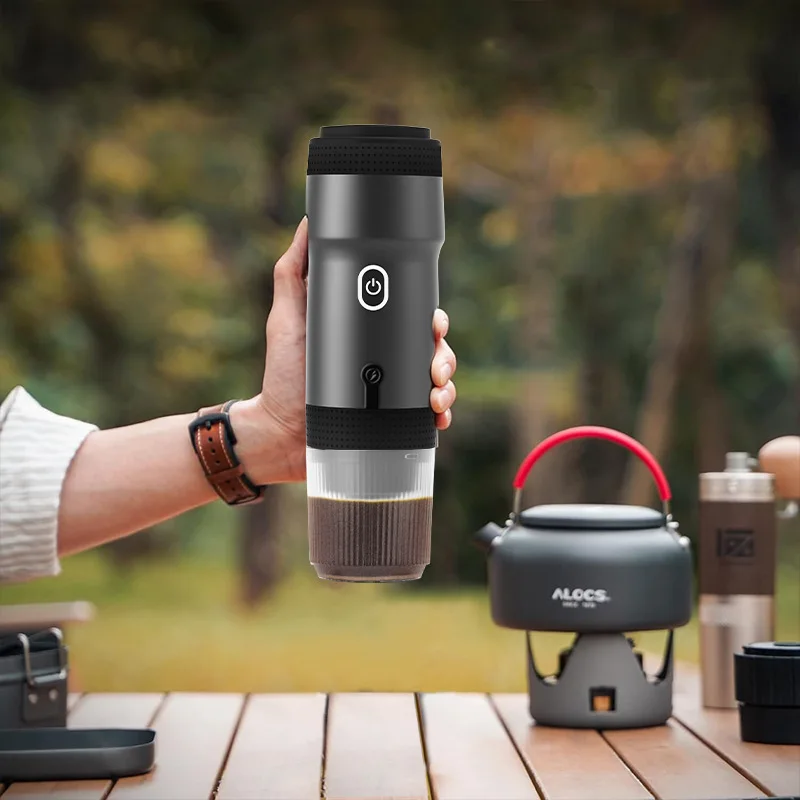 Portable Electric Espresso Machine Self-Heating, Travel Coffee Maker with 9000mAh Battery-Ideal for Camping, RV, Hiking, Office
