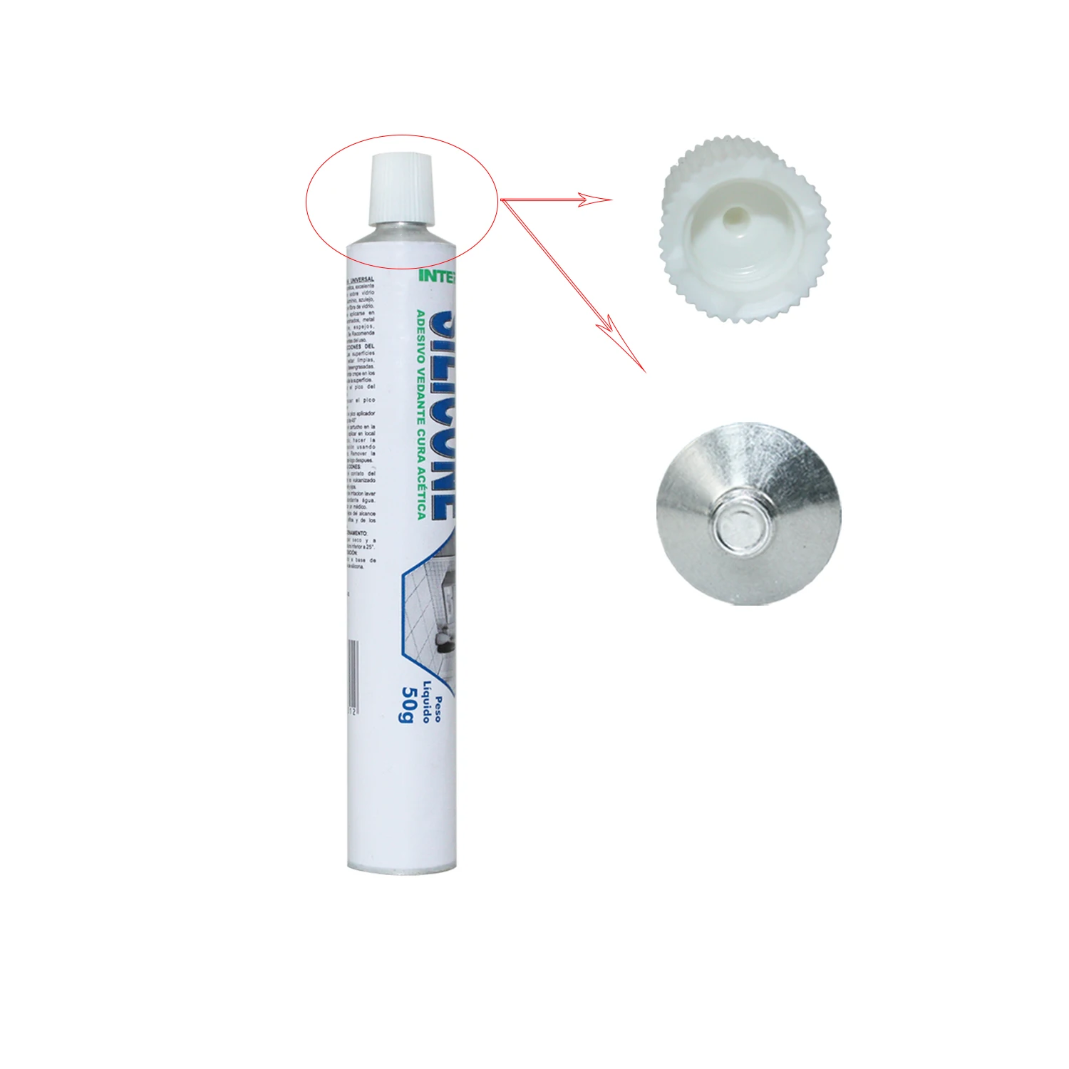 Экологичные косметические упаковочные трубки, алюминиевые гибкие трубки для клея