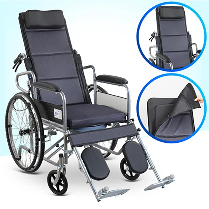 High-quality hydraulic adjustment wheelchair can lie down wheelchair for disability lightweight wheelchair