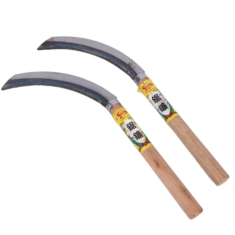 farm garden hand tools wooden handle  free sample agricultural grass sickle