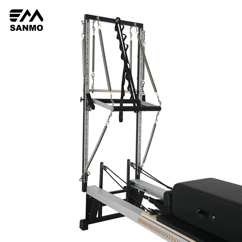 yoga studio full track commercial aluminum alloy reformer pilates equipment Core Training Bed with half tower