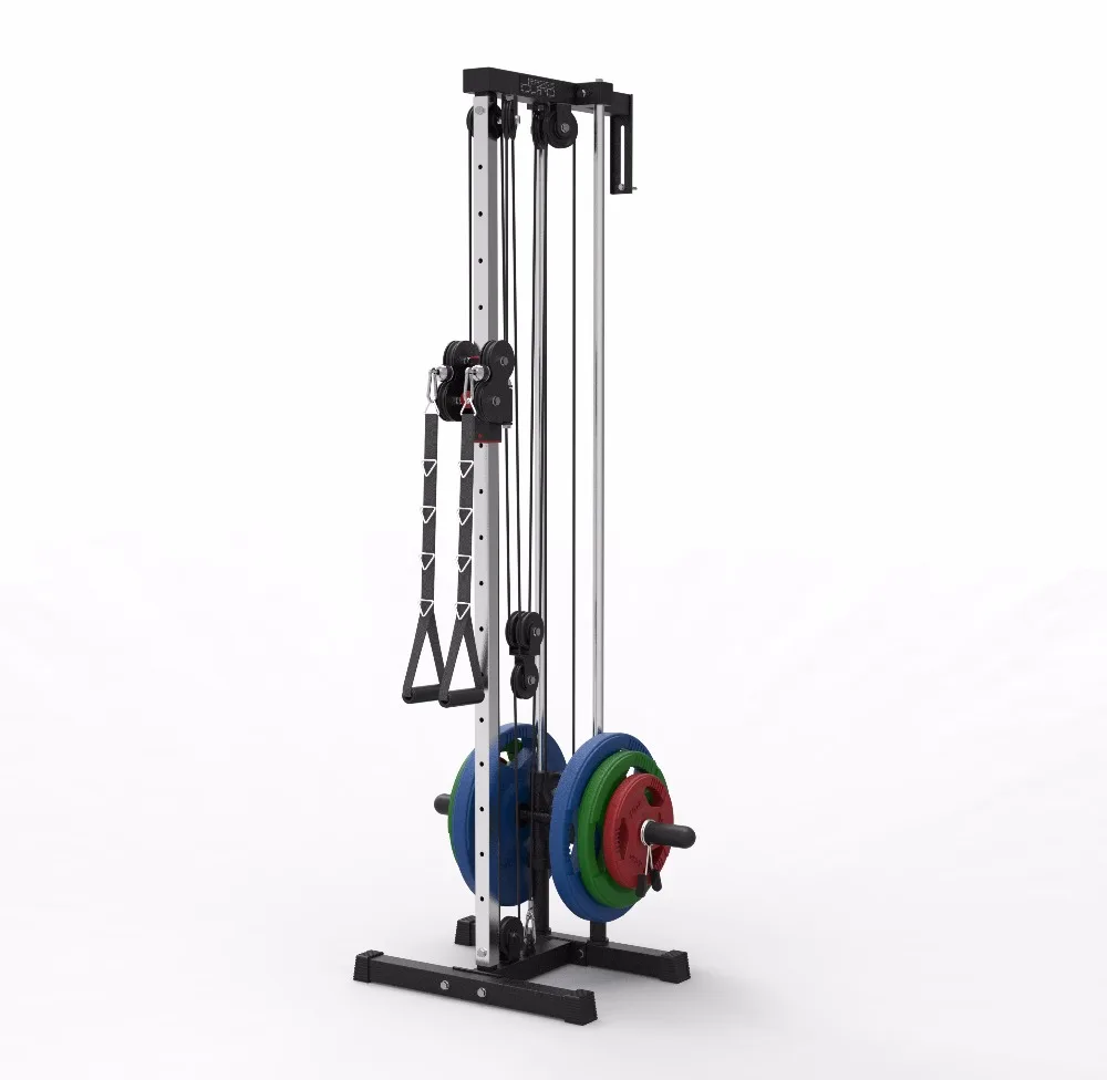Home Gym Equipment Wall Mount Dual Cable Station With dual adjustable pulley System Cable Crossover Machine Cable Pulley Tower