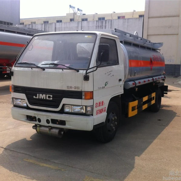 JMC brand 120HP Mobile fuel dispensing tanker 4000 liters fuel tank truck for sale