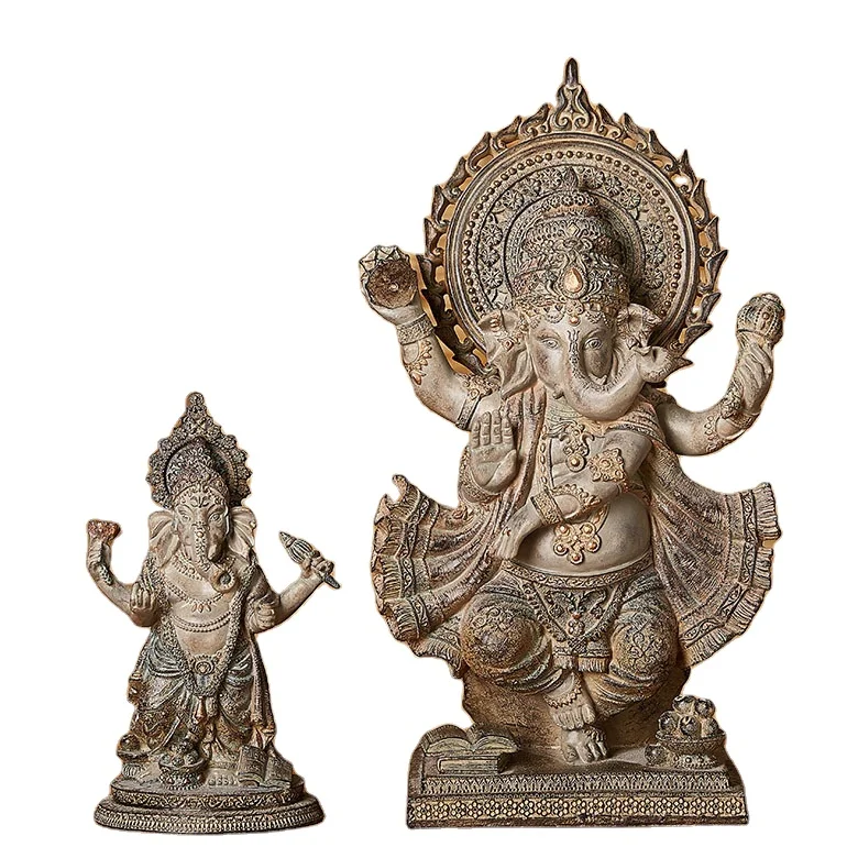 Hindu elephant lord ganesha religious murti resin crafts indian god statue home decor
