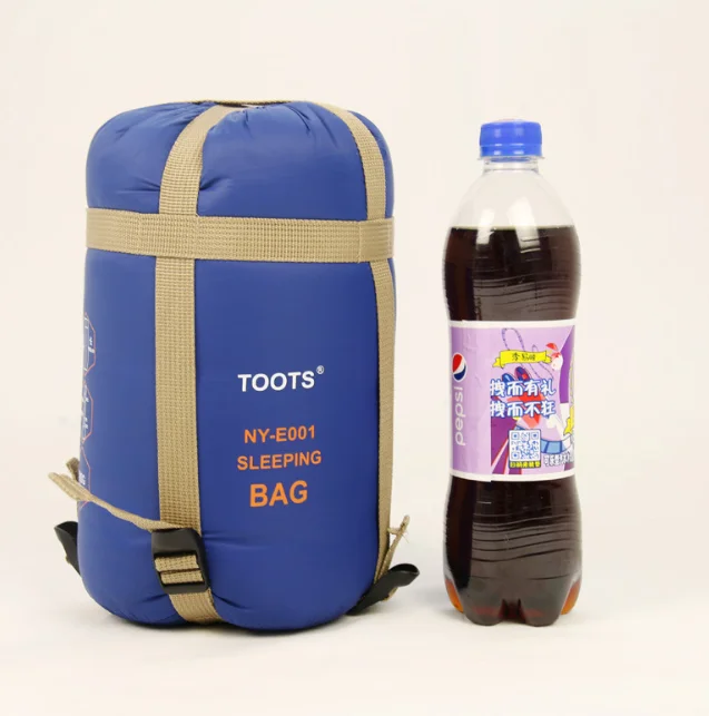 Outdoor camping trip nylon imitation silk - wadded envelope sleeping bag