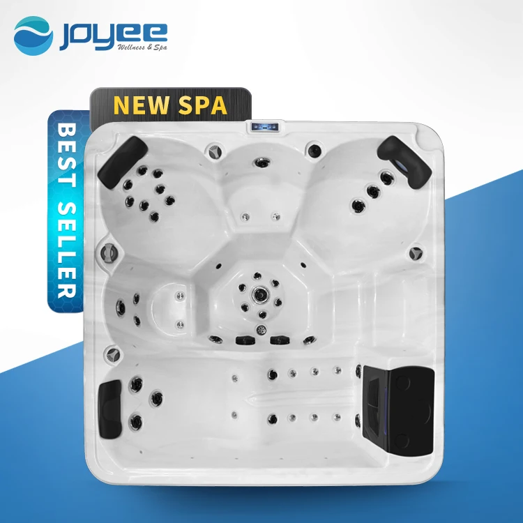 JOYEE New design 5 Peopole Bathtub Exterior Whirlpool US Aristech Acrylic Hot Tub with Balboa with jacuzzier function