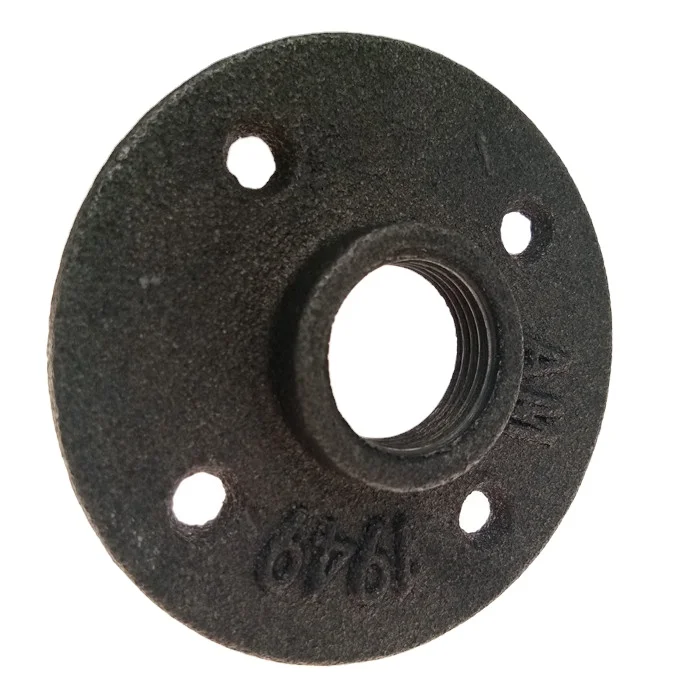 Malleable iron natural metal decorative BSP pipe fitting floor Flanges