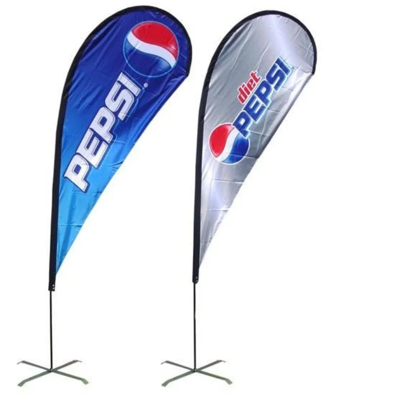 Event Beach Wind Flag Banner Teardrop Banner Flag With Spike or cross stand