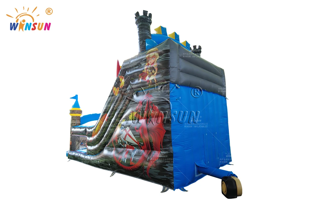 High quality outdoor house free time fun dry inflatable slides for kids inflatable wet dry slide