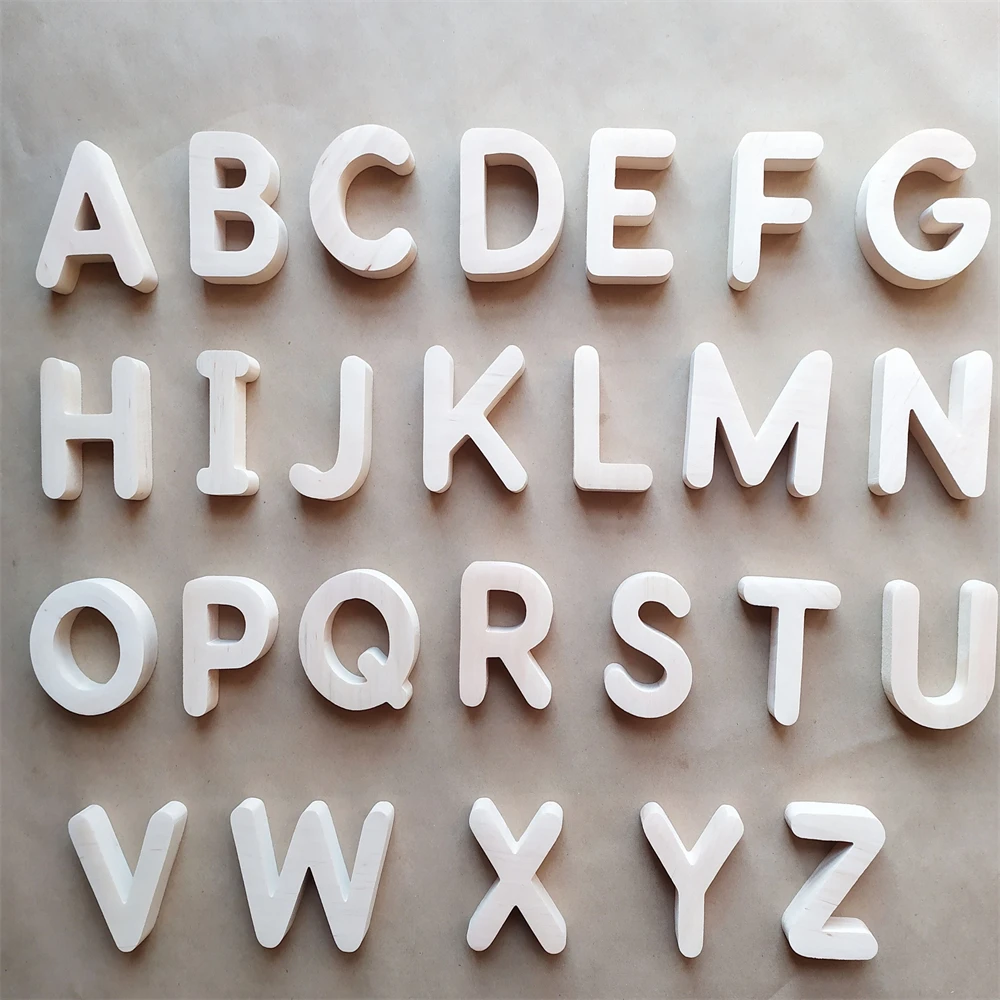 Wholesale Custom Handmade Wooden Letters Montessori Personalise Waldorf Magnetic Abcd Alphabet Educational Toys