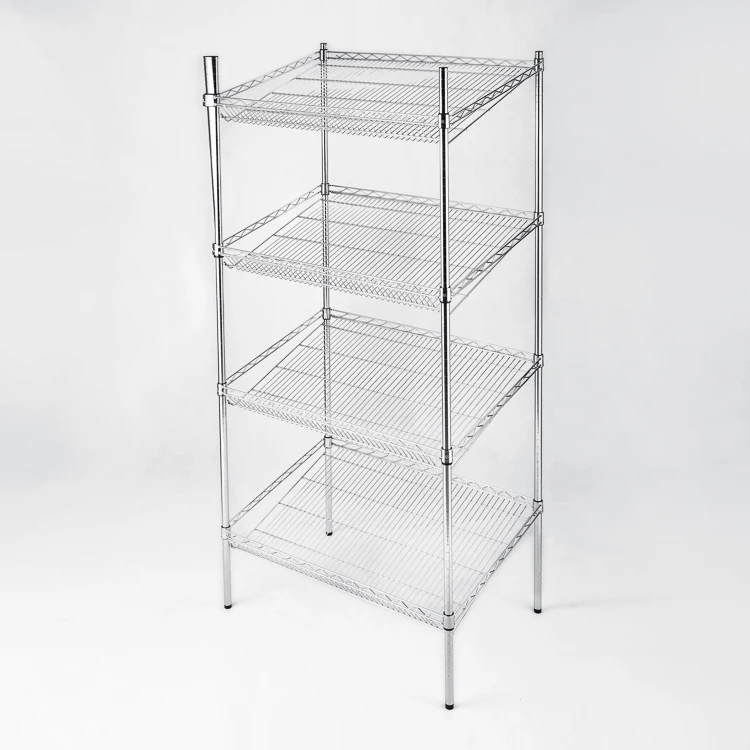 High quality  galvanized electroplated inclined mesh wire shelving