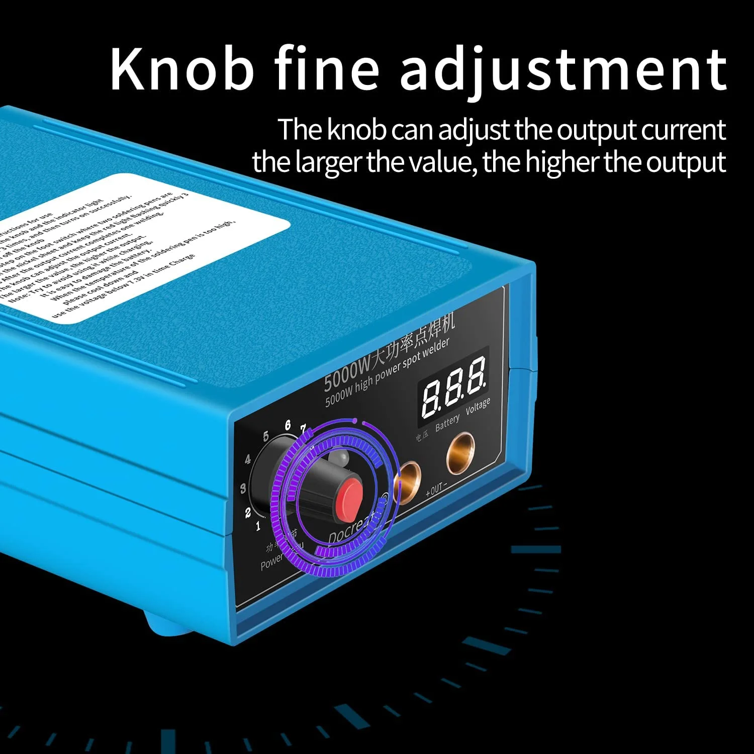 Portable Spot Welder 5000W High Power Handheld Spot Welding Machine 110-240V Current Adjustable Welders For 18650 Battery