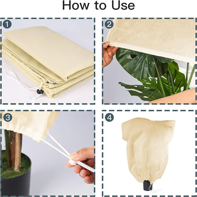 Cold And Wind Resistant Bush Cover In Winter Winter Square Flower Box Plant Cover Nonwoven Frost Protection Plant Cover