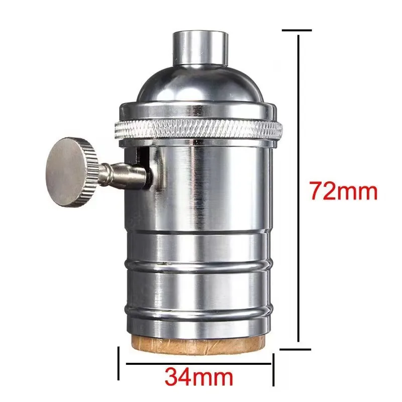 Vintage Industrial Retro Lamp Holder E27 Screw Bulb Base Edison Aluminum Light Socket for Lamps & Lamp Bases