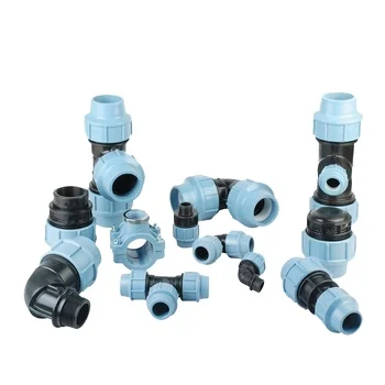 HDPE PP Compression Fittings Female Adaptor  Saddle Clamp Ball valve