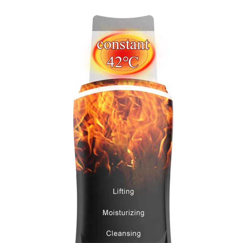 
3 in 1 Electric Portable Heating Sonic Face Cleaning Skin Lifting Ultrasonic Skin Scrubber 