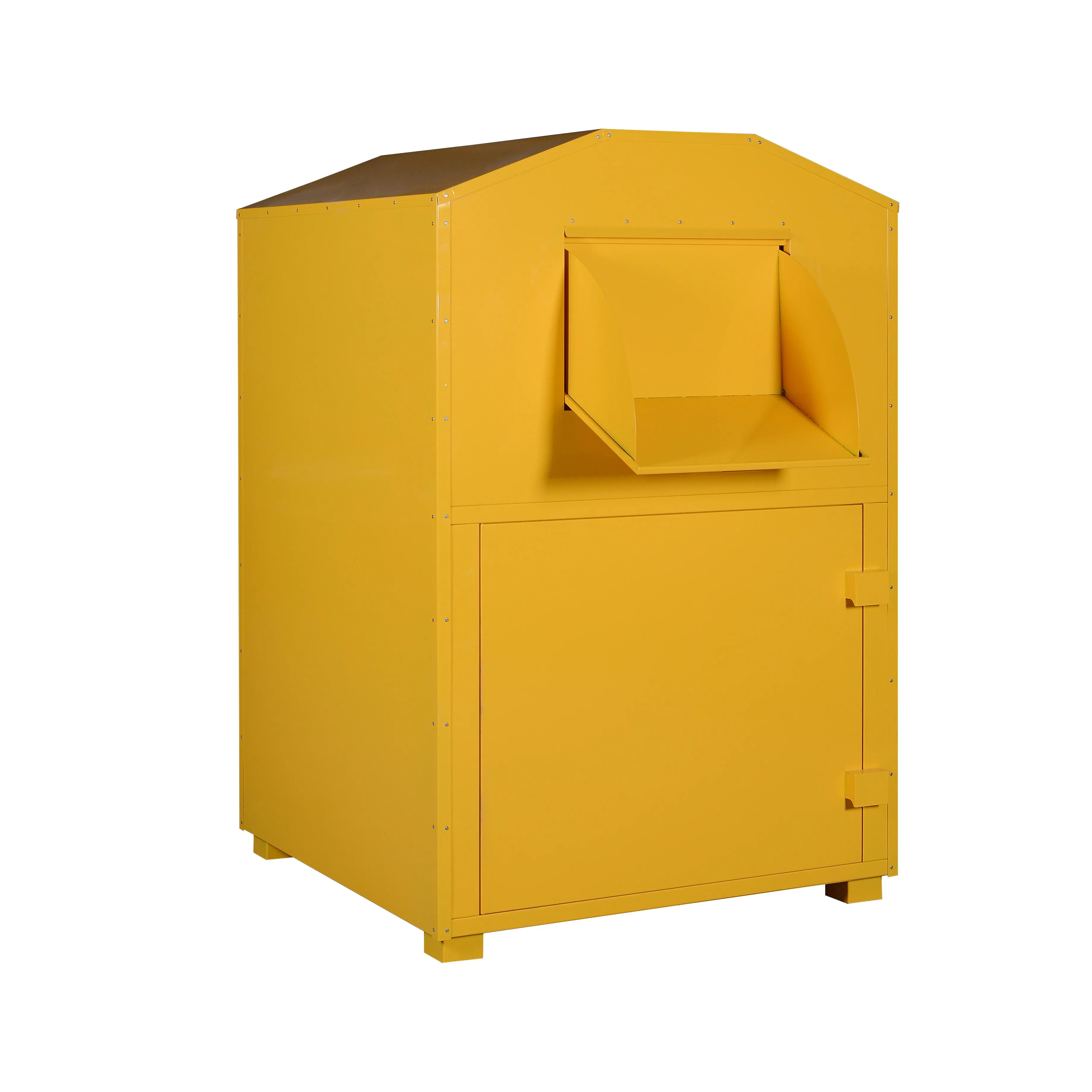 Large Volume Outdoor Garbage Bin Storage Box Steel Clothes Recycling Donation Bin