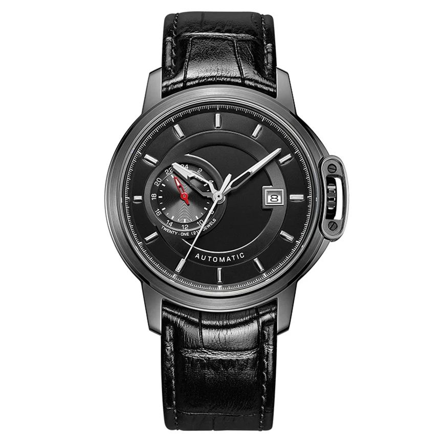 Newest stainless steel case calendar 24 hours show Miyota movement men mechanical automatic watch