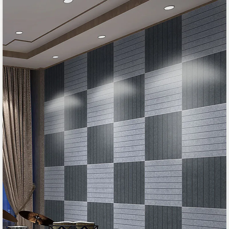 Noise Control Material Recycle Polyester Felt Polyester Sound Absorbing PET Acoustic Panel Acoustic Ceiling Panel