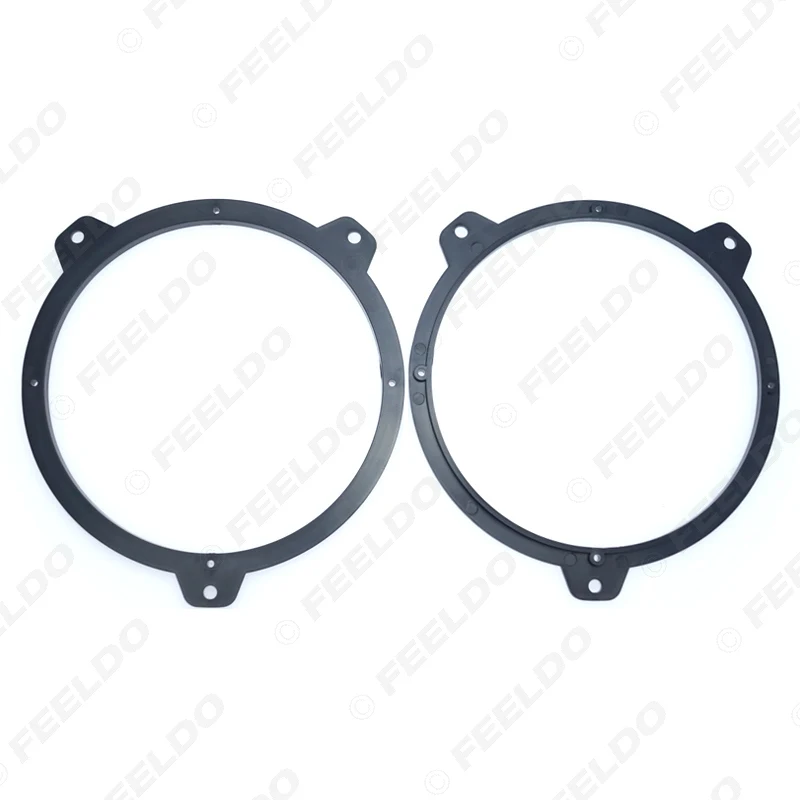 2pcs/Set Black 6.5 inch Car Stereo Speaker Spacer Pad Adapter for BMW 3-Series E46 1999-2005 Speaker Mat Rings