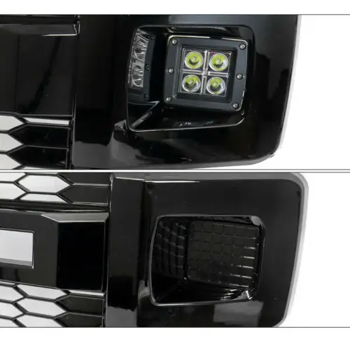 2018 2019 2020 Black ABS Raptor style Grills Front Grill with Light for FORD F150