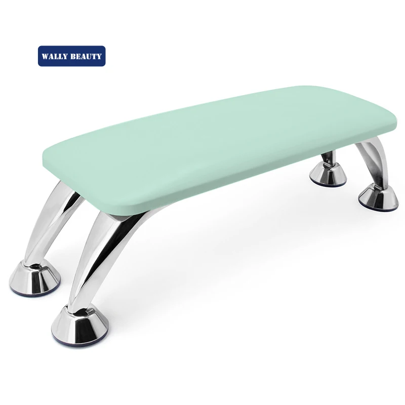 Wallybeauty stable rectangle shape nail hand rest cushion microfiber leather nail hand pillow for nails art salon arm rest