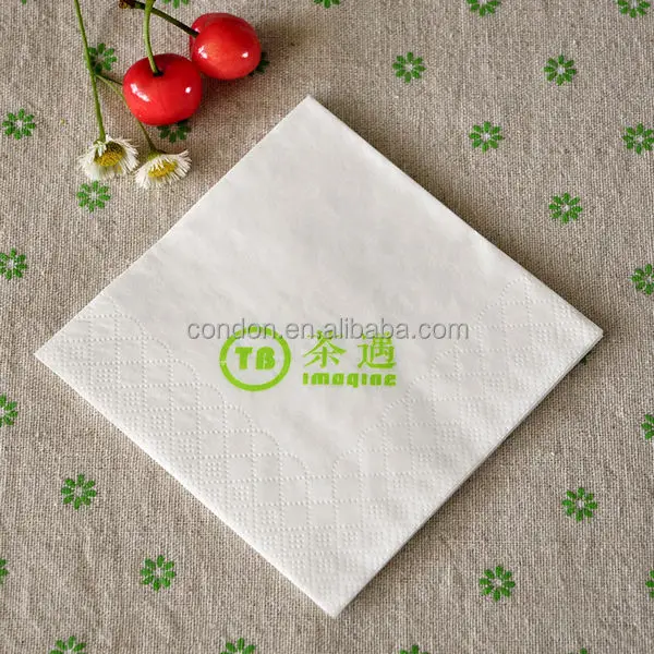 Customized Logo Printed Napkin Tissue Paper Single-Sided Uncoated Writing Paper Dinner Beverage Use Offset Printing Compatible