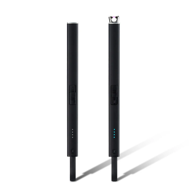6 colors available black metal lighters 200mAh with USB cable