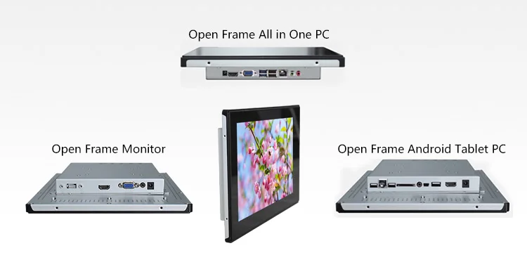 Embedded 19 inch Capacitive USB Open Frame Industrial Touch Screen Monitor all in one pc