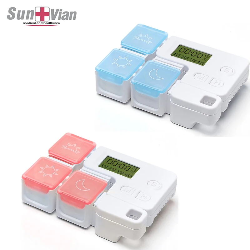 Electronic Digit Medicine Reminder With 3 Compartments Detachable Portable Alarm Pill Box Timer