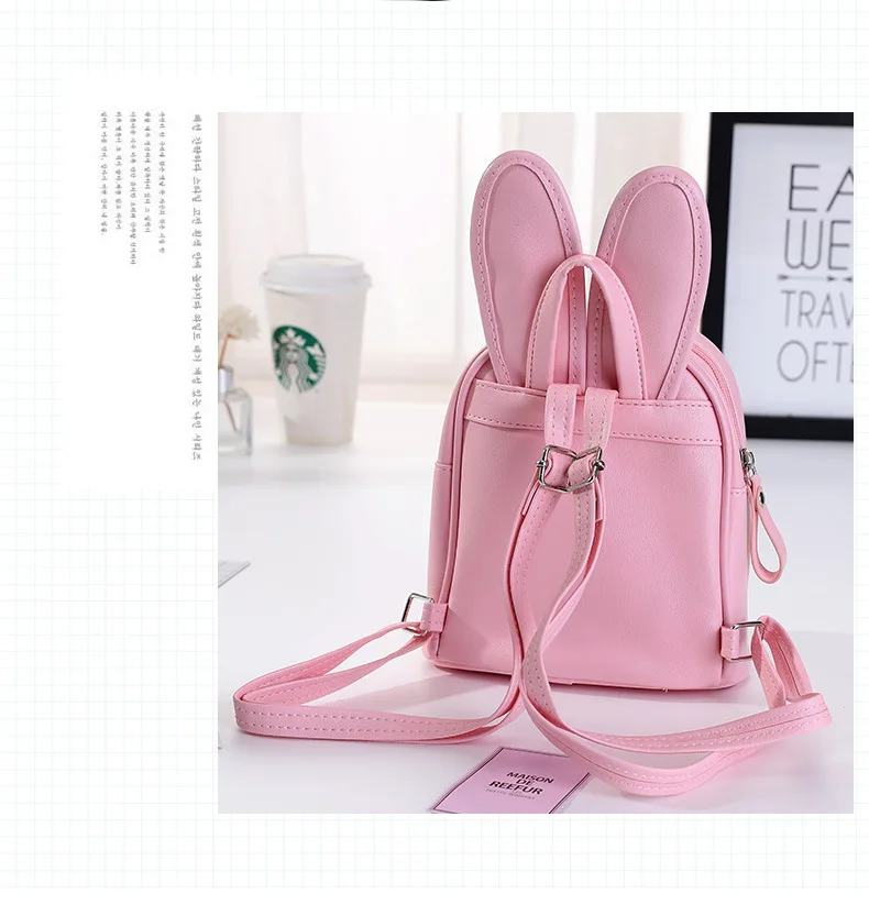 2022 Fashionable Sequins Korea Style Cartoon Rabbit Designer Backpack School Bags Trolley School Bags for Girls