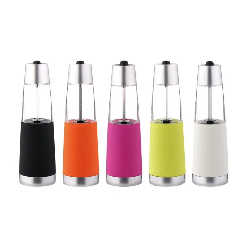 Modern Design Plastic Kitchenware Adjustable Electric Pepper Mill Salt Grinder Spice Seasoning Machine