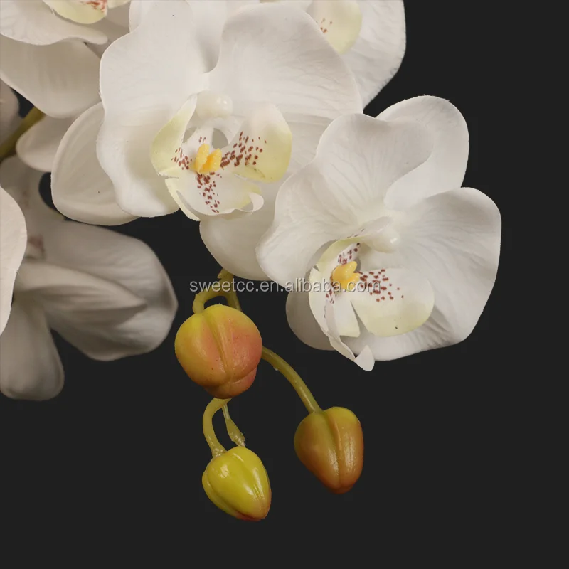 Hot sale vanda orchids flower artificial phalaenopsis orchid in pot for home decoration