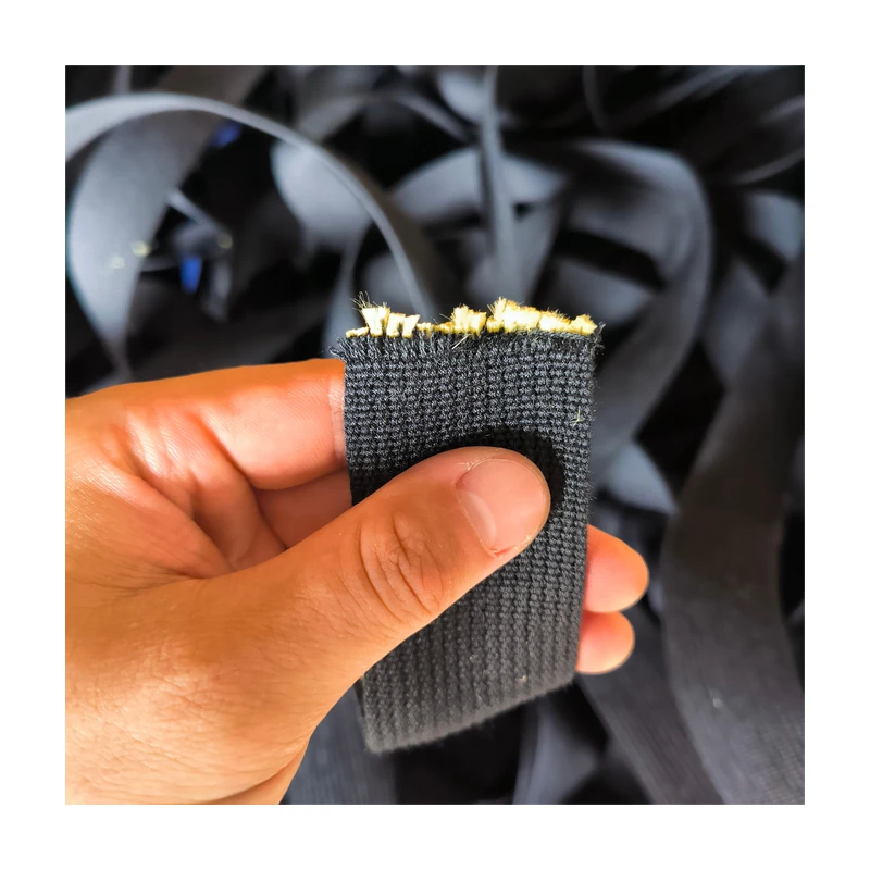 Factory Customization 45mm black intermediate aramid webbing High temperature resistance flame retardancyaramid fiber webbing