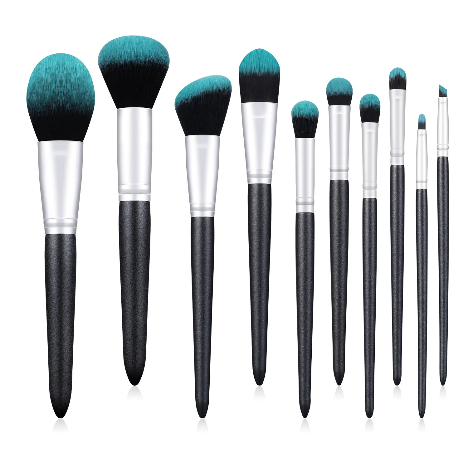 
New 10pcs green makeup brush professional eye shadow brush group with brush package beauty makeup tools customized wholesale 