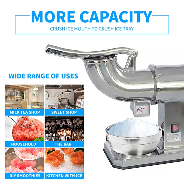 Commercial Electric High Quality Factory Price Ice Crusher 110v 220v Restaurant Use Food Equipment