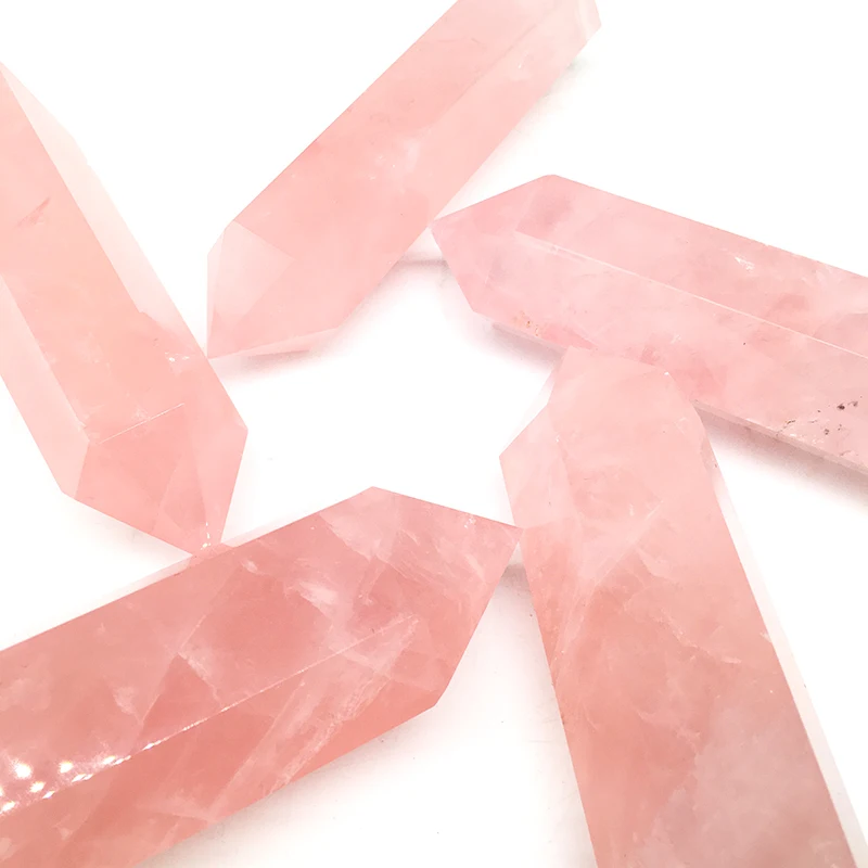 crystal point High Quality Rose quartz Tower  point crystal crafts  wands Tower  For home Decoration
