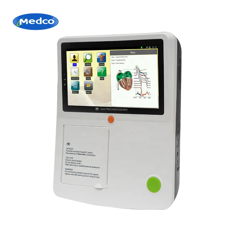 CE 12 Channel Portable ECG Machine With Soncap Electric High Quality EKG Electrocardiograph Machine