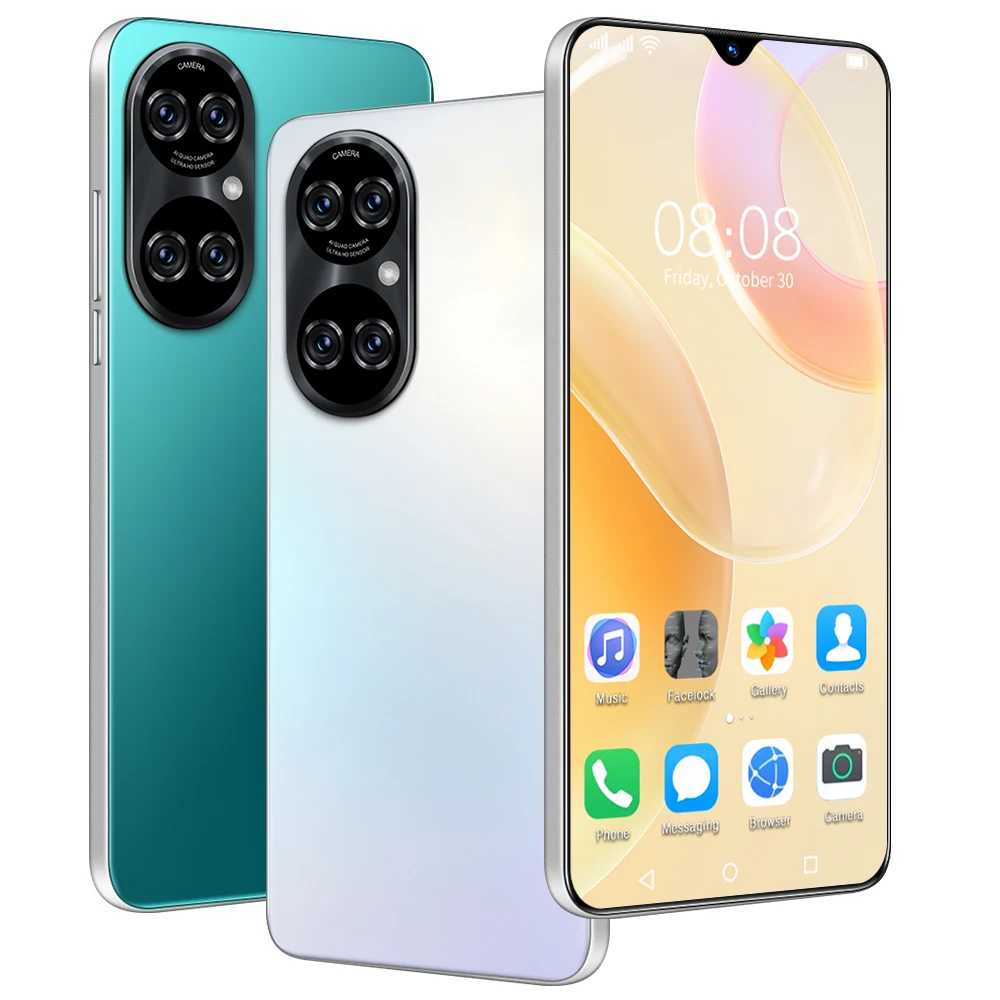 Мобильный телефон Huawa с большим экраном 6 7 дюйма 5G телефоны P50Pro 512G две SIM-карты глобальная версия сотовые смартфоны